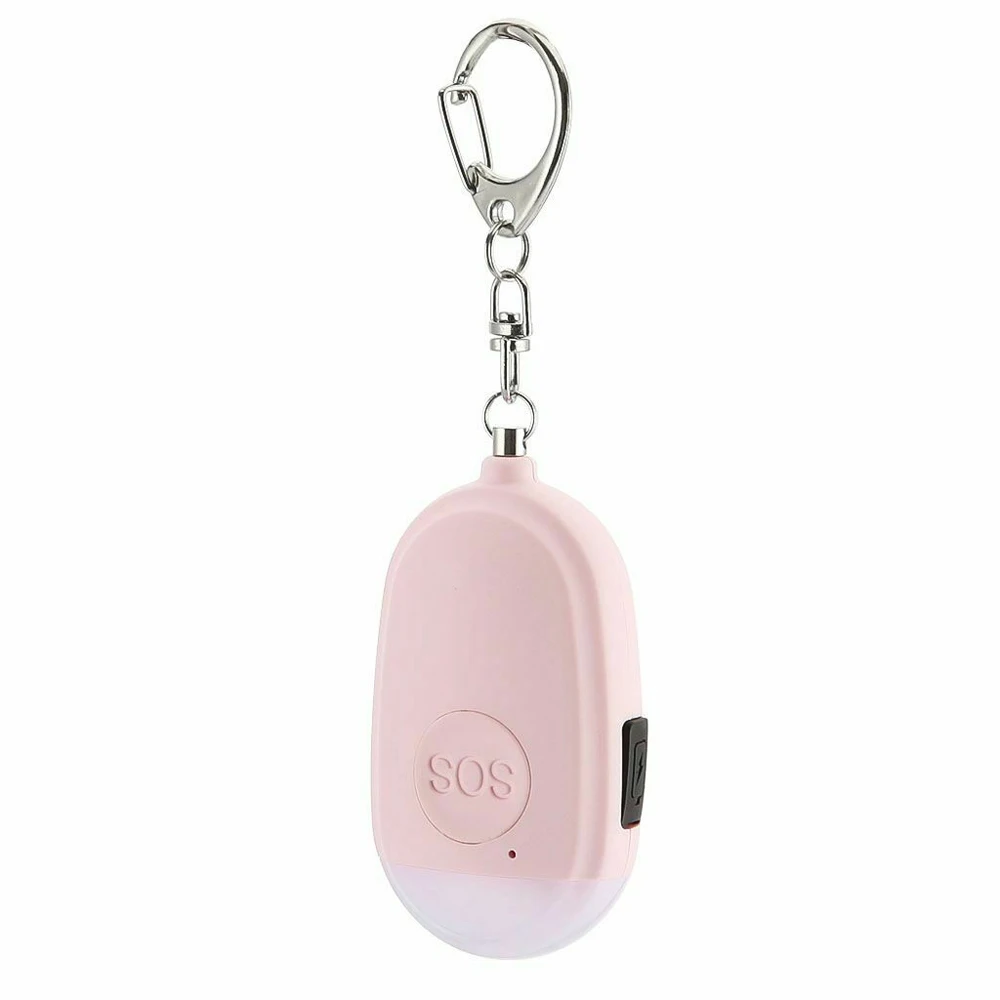 

130db Personal Alarm USB Rechargeable Keychain Anti-attack Safety Device Outdoor Emergency For Women Children Older Self Defense
