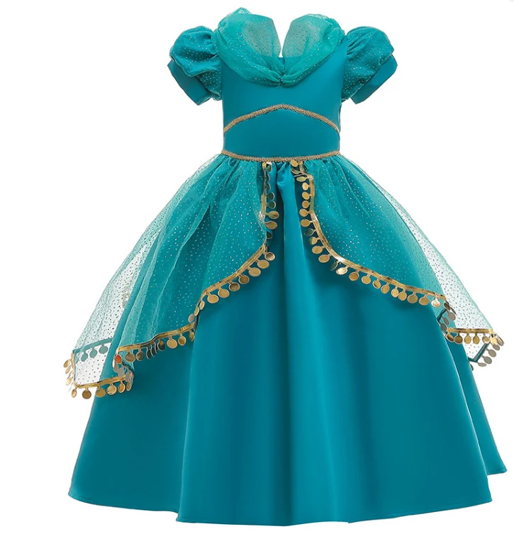 

Pretty Cosplay Princess Dress For Kids Sequined Girls Tulle Skirt High Fashion Performance Show Dresses Girls Party Dresses