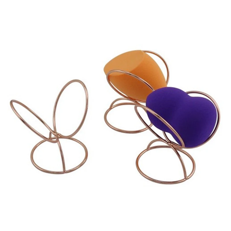 

Metal Makeup Sponge Holder Brand Beauty Makeup Puff Rack Powder Puff Blender Storage Rack Sponge Drying Stand Holder