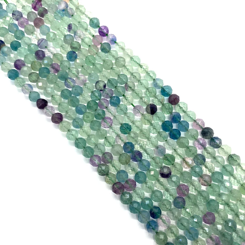 

Green Fluorite Round Beads Faceted Loose Beads Natural Gemstone Beads Used In Jewelry Making Beads DIY Bracelet Earrings 6mm