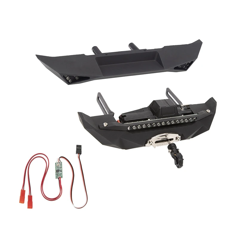 

Metal Front & Rear Bumper with Winch for 1/10 RC Crawler Axial SCX10 II 90046 SCX10 III AXI03007 Upgrade Parts
