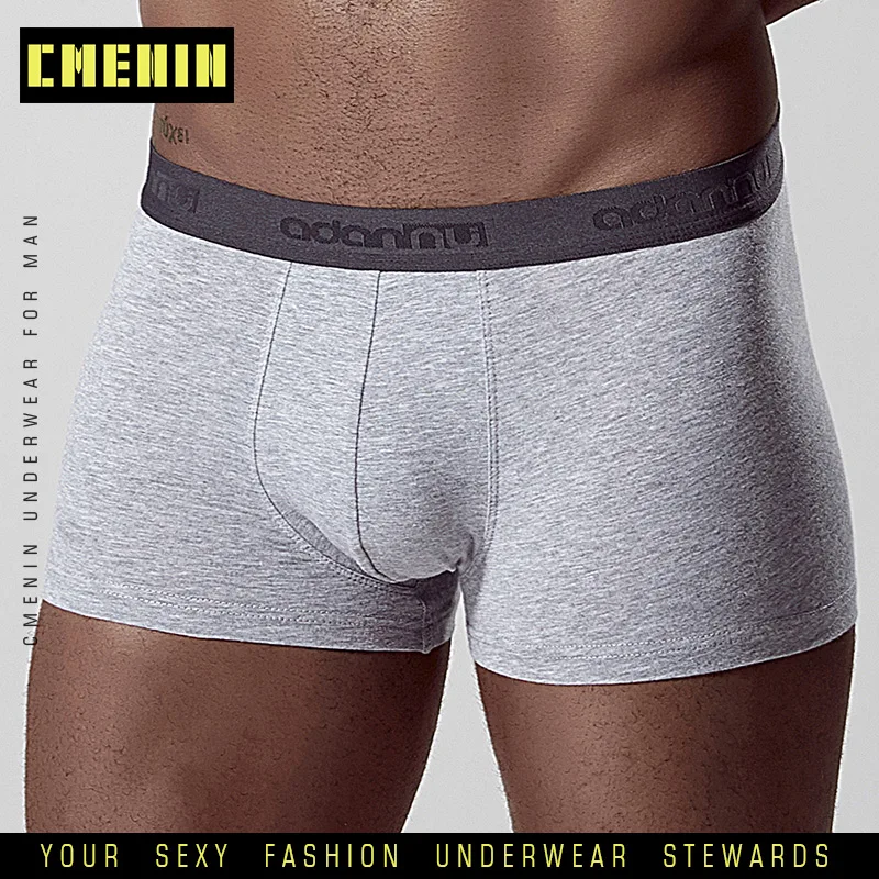 4pcs Men Underwear Boxer Panties Underpants/lot Boxers Cueca Men's Clothing Breathable Comfortable Homme Boxershort Solid AD304 | Мужская