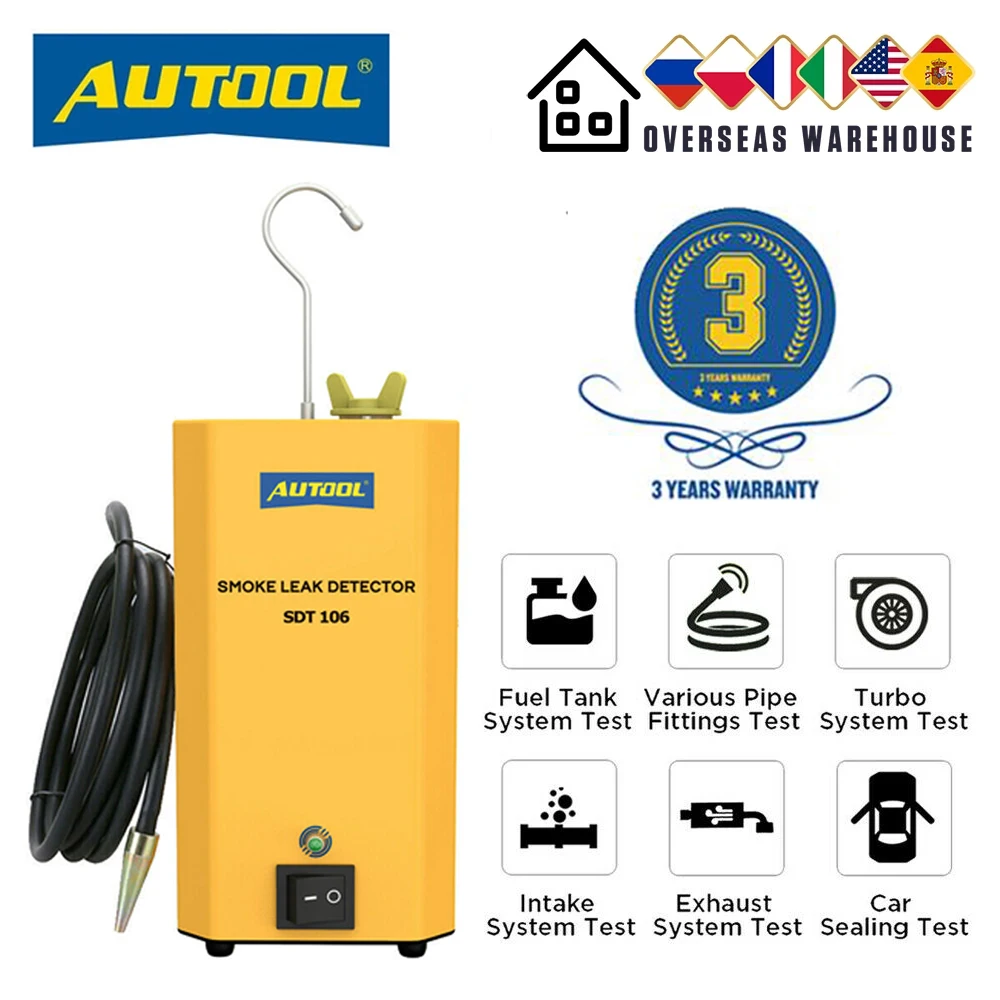 Детектор Утечки дыма AUTOOL SDT106 автомобильный инструмент для диагностики протечек