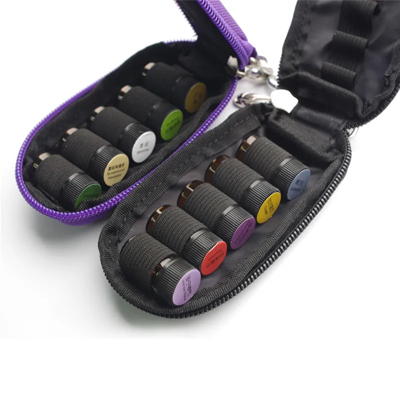 

10 Slot Essential Oil Case Protects Travel Organizer For 3ml Rollers Bottle Bag Carrying Storage Bag Zip Lock Makeup Rangement