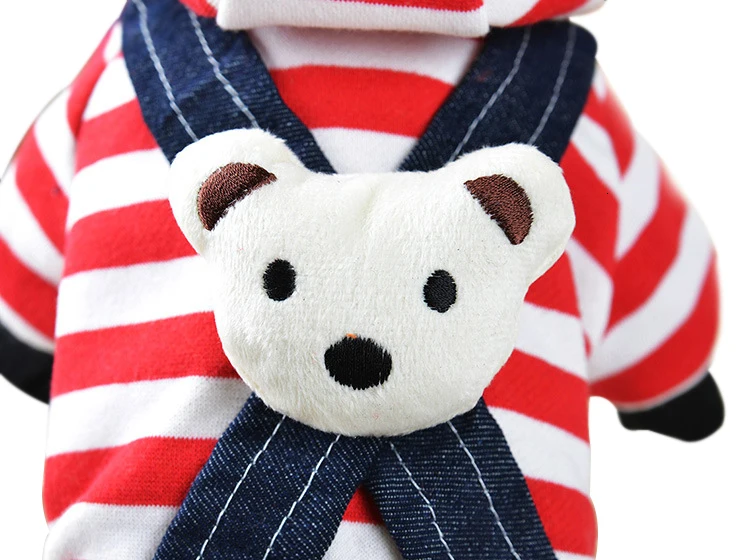 Pawstrip Bear, одежда для маленьких собак, комбинезон, мягкий теплый комбинезон для щенков, чихуахуа, плюшевое платье для собак, зимнее пальто для щенков, одежда для собак