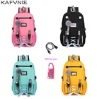 Рюкзак UBS для девочек-подростков, с usb-разъемом, с замком, с защитой от кражи