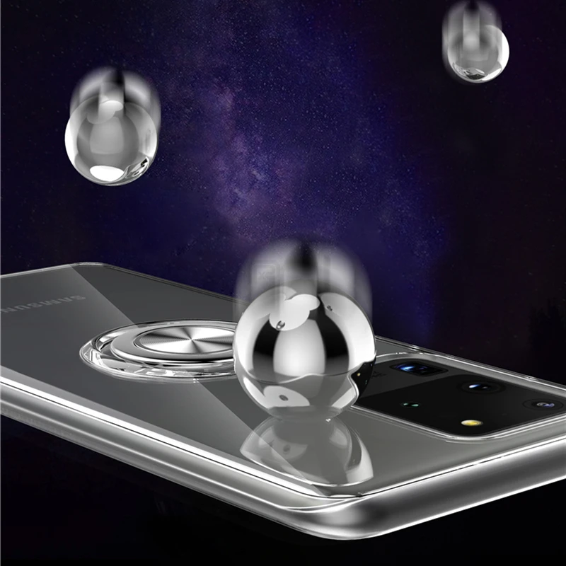 Для Samsung Galaxy Note 10 Plus чехол прозрачное кольцо Мягкий Силиконовый ТПУ для S10 5G S10e S20