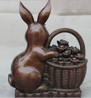 Бесплатная доставка &lt&lt&lt&lt 11 &quotСчастливая китайская статуя из чистой бронзы с