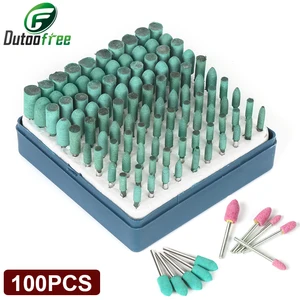 100 шт.кор. Dremel набор аксессуаров для электроинструмента Металлообработка шлифовальные диски абразивы Шлифовальная головка Dremel дрель вращающийся инструмент