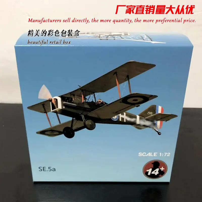 WLTK 1/72 масштаб военная модель игрушки WW I SE 5a истребитель литой металлический