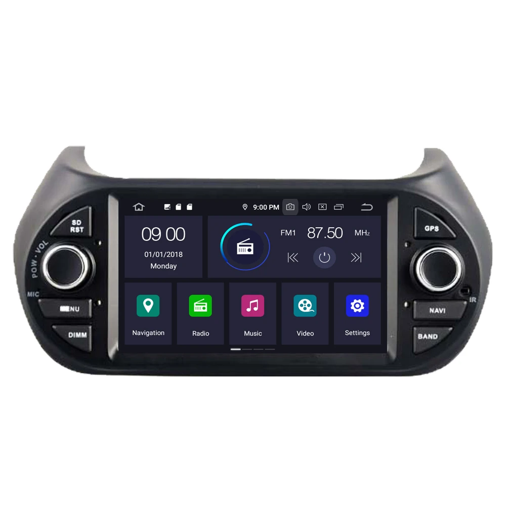 Автомобильный мультимедийный плеер RoverOne для Fiat Fiorino Qubo Citroen Nemo Peugeot Bipper Android 10 0