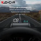Автомобильный проектор VJOYCAR с дисплеем на зеркало MX10, проектор скорости HUD OBD2, бортовой компьютер, цифровая сигнализация безопасности, RPM, напряжение охлаждающей жидкости