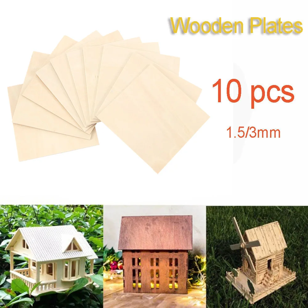 10 шт. деревянные тарелки для песочного стола Модель самолета деревянная