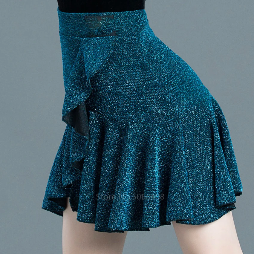 5 цветов детская юбка для латинских танцев платье соревнований маленьких девочек