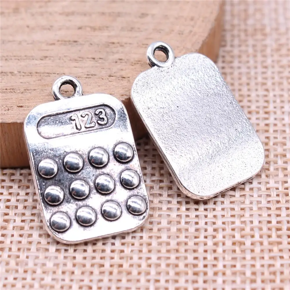 

Calculator Charms For Jewelry Making Findings Handmade DIY Craft 5pcs Antique Silver Color 24x15mm