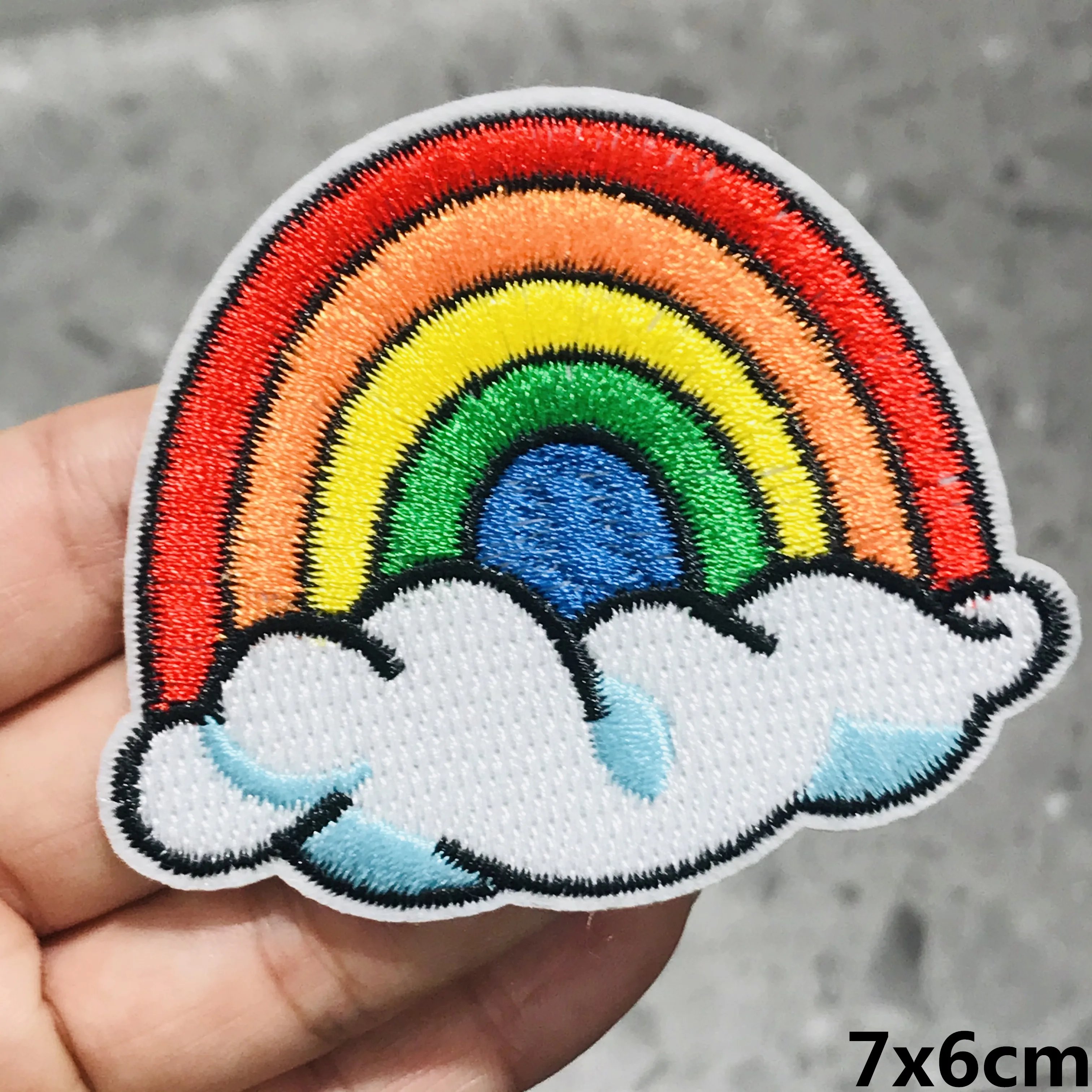 1 шт. Радужная вышивка единорога нашивки ПРИШИТАЯ аппликация значок рукоделие