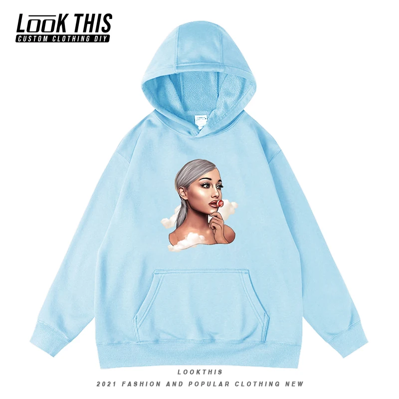 

Классная Толстовка Ariana Grande с принтом для мальчиков и девочек, толстовка в стиле Харадзюку, популярный детский пуловер, толстовки большого р...