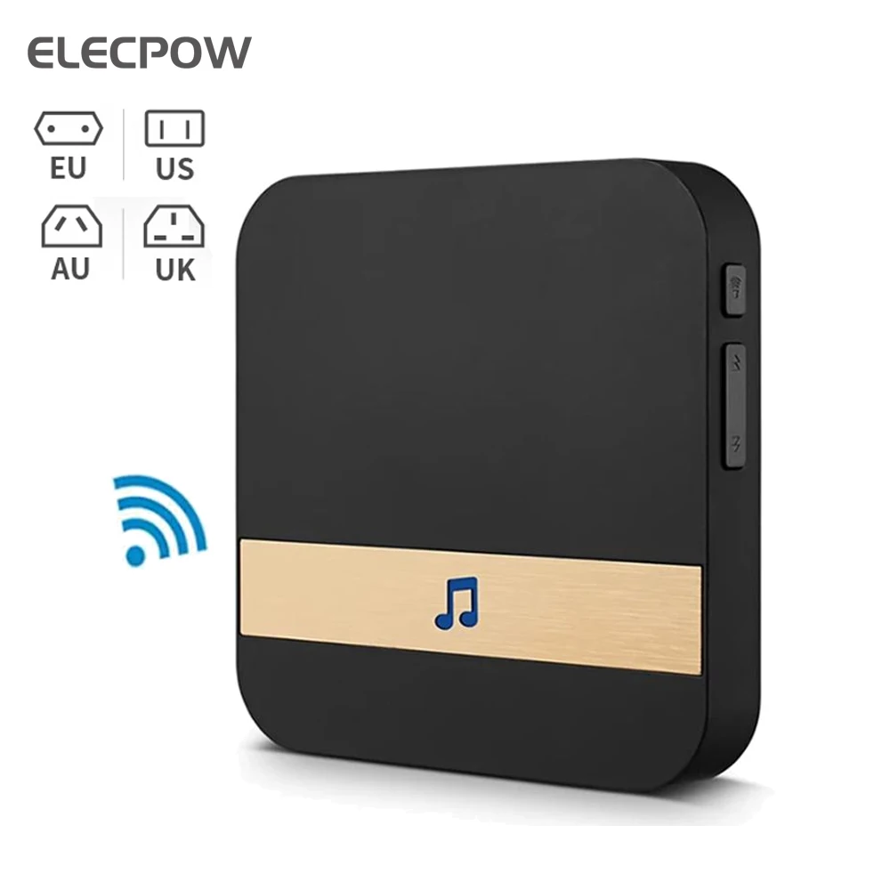Elecpow 433MHz Wireless Wifi Smart Video Doorbell Chime Music Receiver Home Security Indoor Ringbell 10-110dB Music Receiver