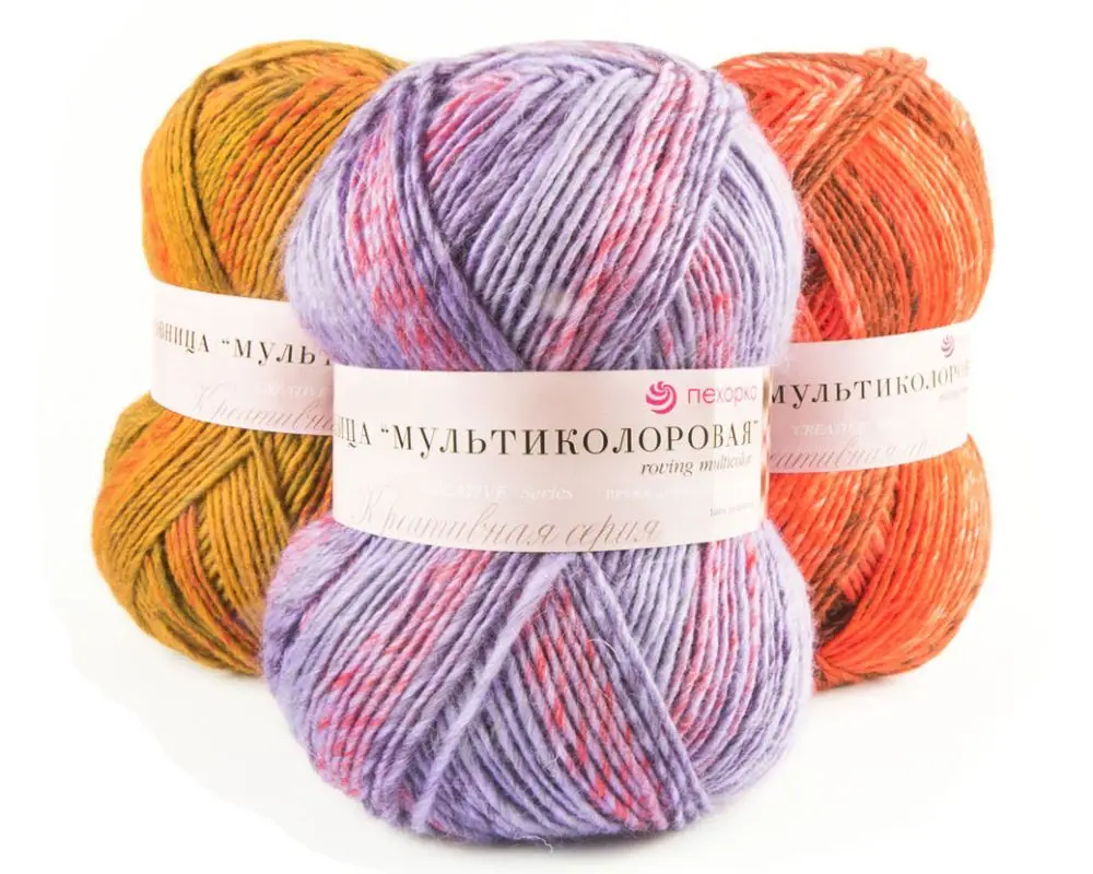 Ровница мультиколоровая (пехорка) 200гр. 400 m. 5 х200 yarn knitting wool acrylic ровница | Дом и сад