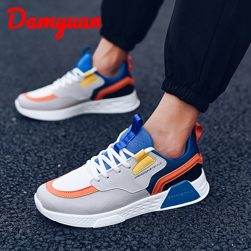 Damyuan 2019 Мужская мода комфорт с новой интернет пряжи зимой кроссовки дышащие