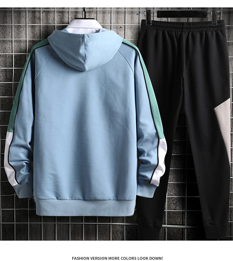 

Men's Gym TrackSuit Sport Jacket Suit Set Trousers Jogging Bottom Pants Sweatsuits Blazer Train track suit 2 PC Hoodies J25