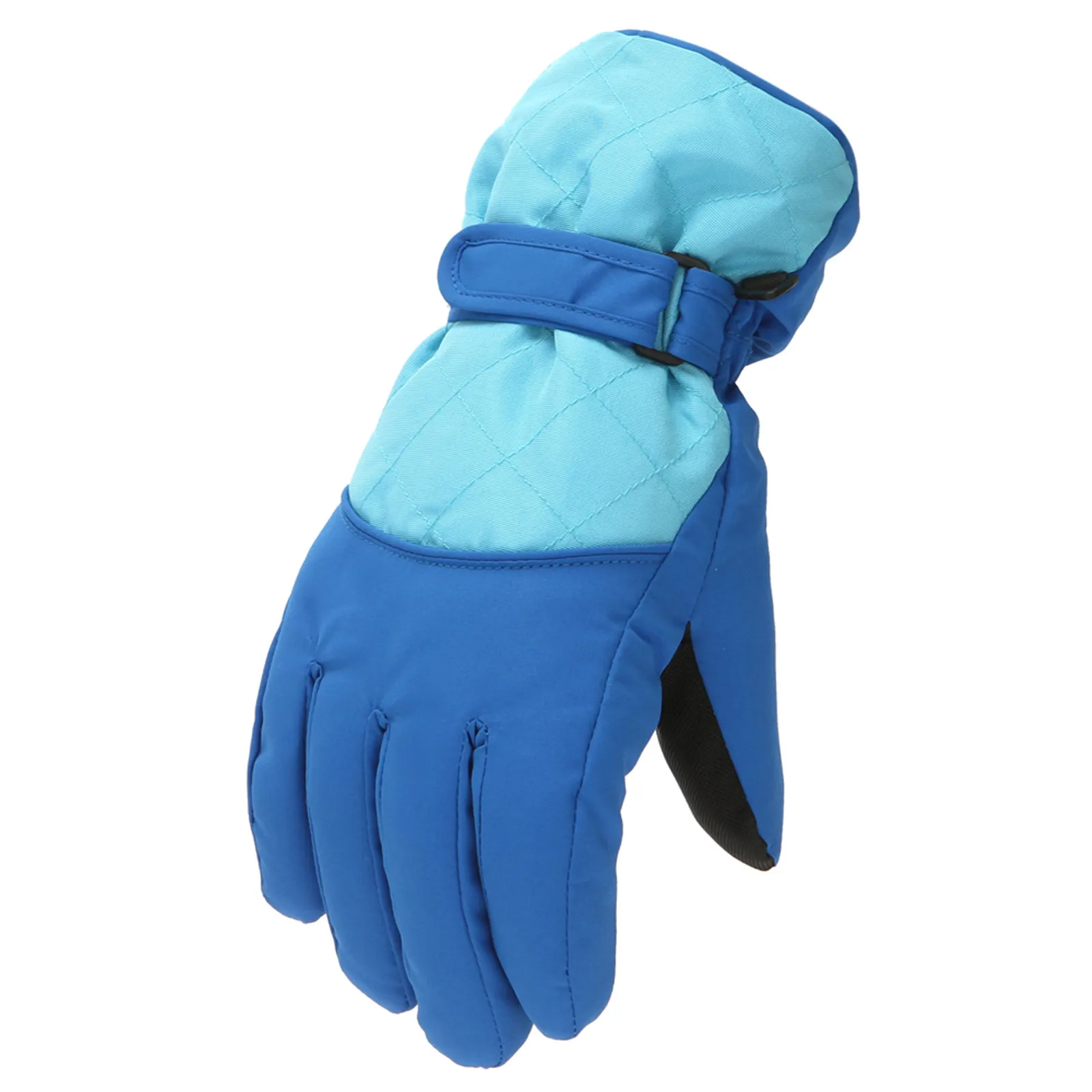 

6-11 Years High Quality Waterproof Children Kids Ski Gloves Winter Warm Full Finger Blue Boys Girls Snow Snowboard Gloves 3