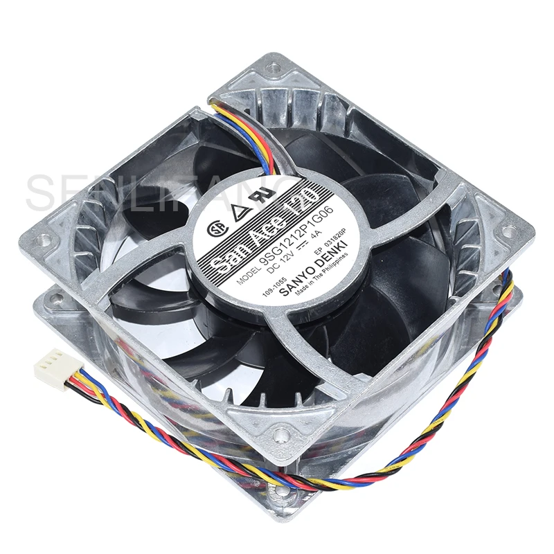 Оригинальный квадратный охлаждающий вентилятор для SANYO 9SG1212P1G06 DC 12V 4A 120*120*38 мм
