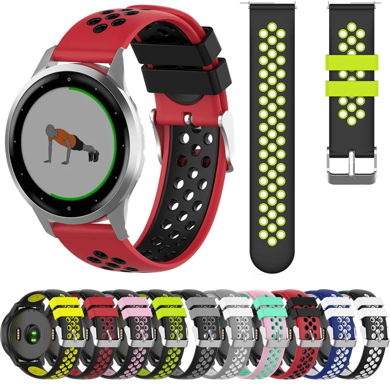 

18 20 22mm Watchband Strap for Garmin Vivoactive 3 4 4s Smart Watch Bracelet Wrist Band Sport Correa for Amazfit GTR 42 47MM