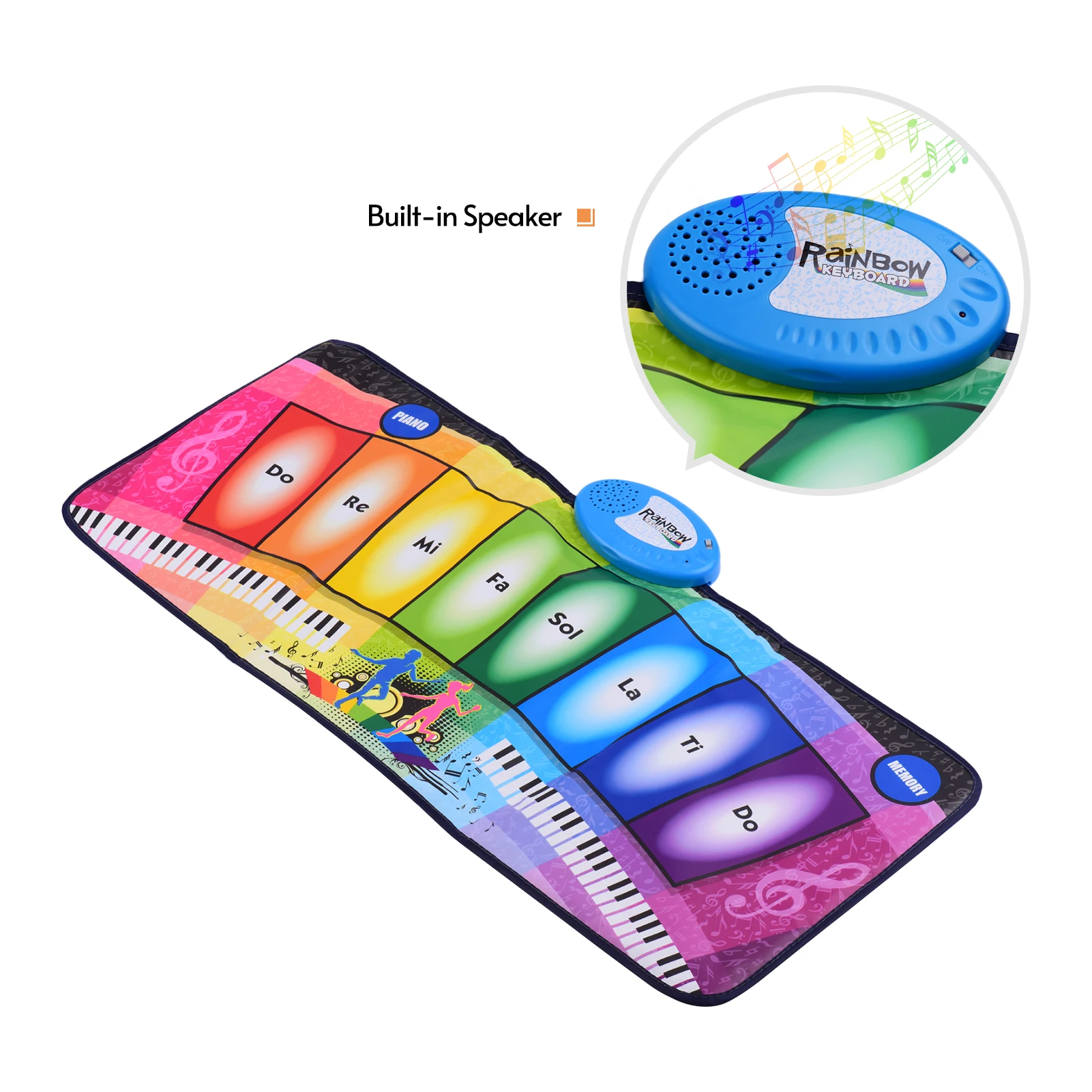 

80 * 35cm Electronic Musical Mat Rainbow Piano Keyboard Carpet Music Play Mat Musical Educational Toys for Kids Children