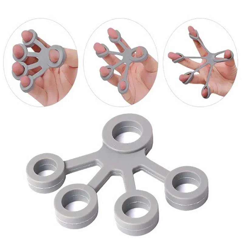

1Pcs Finger Gripper Strength Trainer Outdoor Slim Fitness Tools Resistance Band Hand Grip Wrist Flexible Exercise Accessories