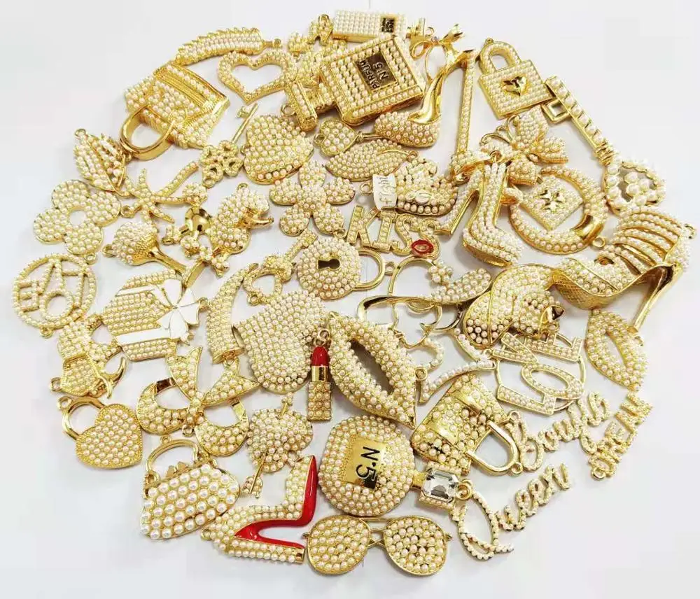 

50pcs mixed delicate girls charms Fit for women's DIY jewelry accessories M1