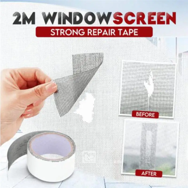 

Screen Repair Tape Window Door Waterproof Patch Self-adhesive Super Fix Anti-Insect Door Mosquito Net Mesh Broken Holes Repair