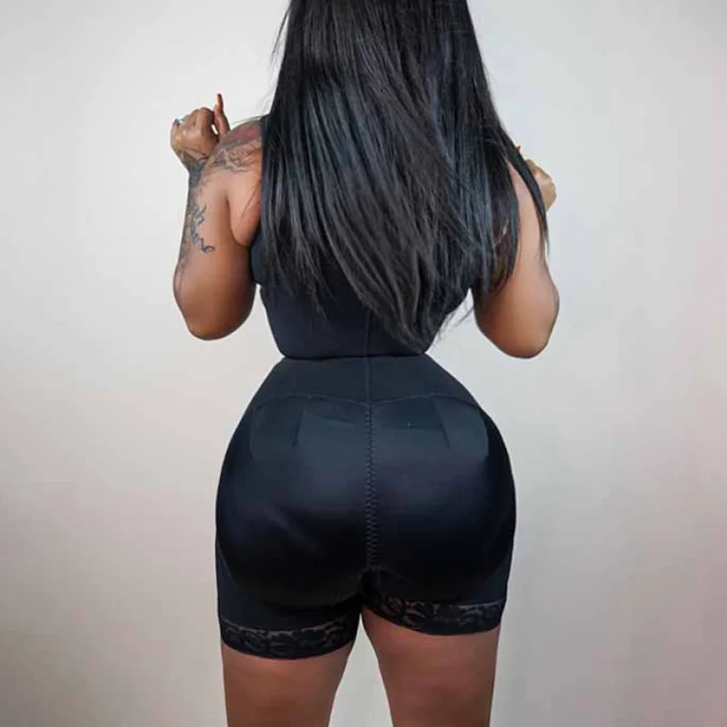 Women Compression Shaper Butt Lifter Fajas Waist Trainer Belly Control Shapewear Thigh Trimmer Slimming Open Crotch Bodysuit