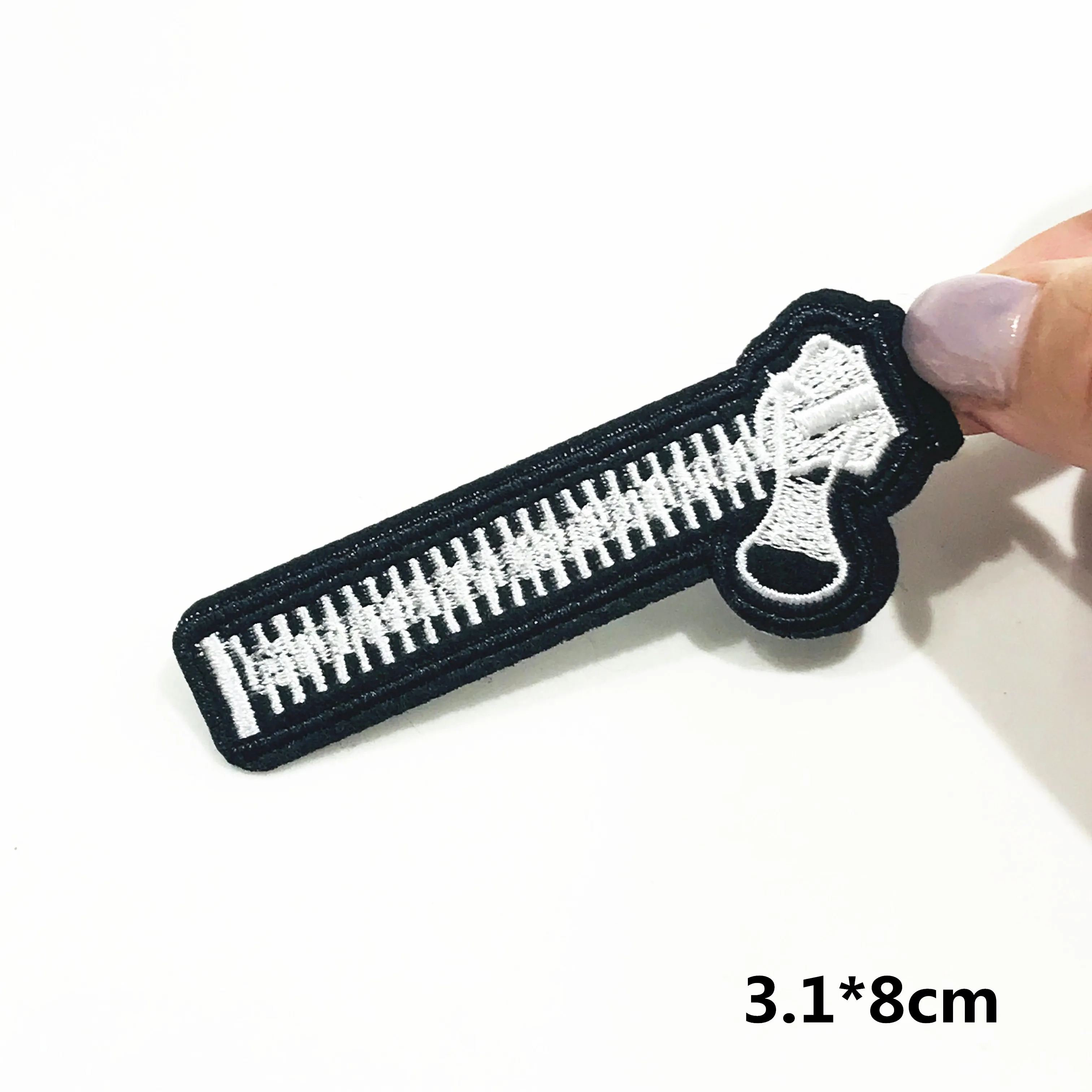 10 шт./компл. черные крутые застежки-молнии сделай сам вышитые термоклейкие