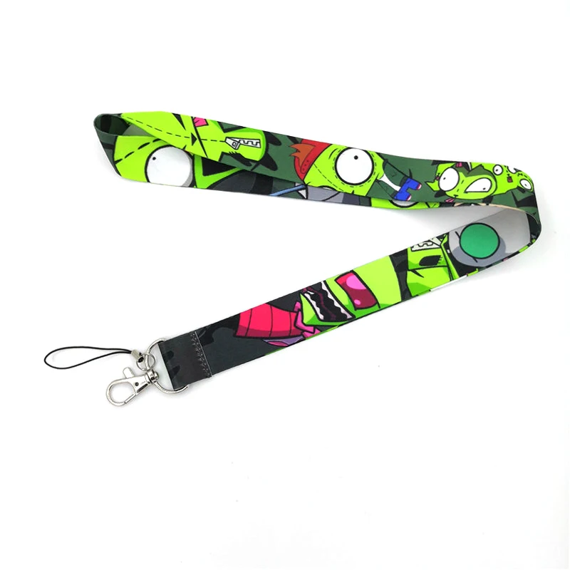 Захватчик Зим мультфильм Забавный винтажный шейный ремень Lanyards ID значок держатель для карт брелок мобильный телефон ремень подарок