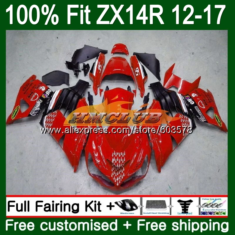 

Инъекция для KAWASAKI ZX-14R ZX14R 12 13 14 15 16 17 красный черный 115CL.7 ZZR1400 ZX 14R 2012 2013 2014 2015 2016 2017 обтекатель