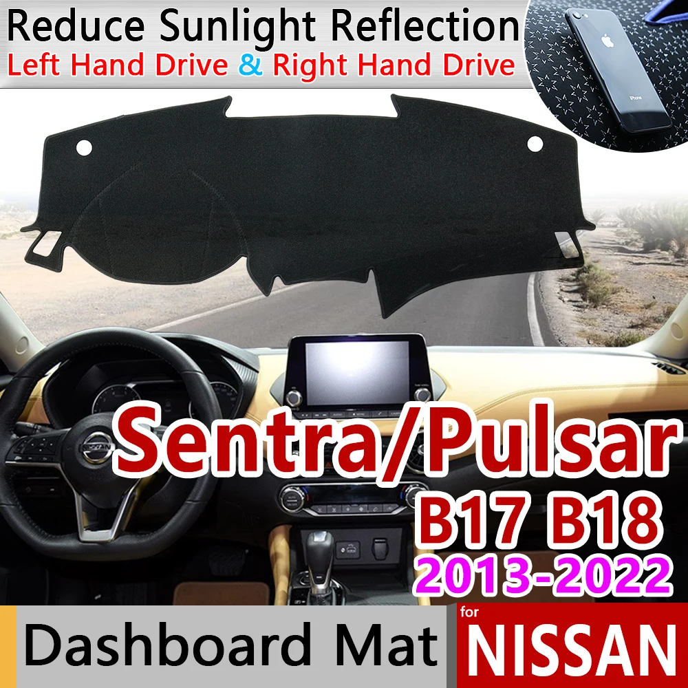 Для Nissan Sentra B17 B18 2013 ~ 2022 Противоскользящий коврик для приборной панели Pulsar Sylphy