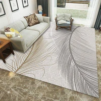 3d luxury feather printed livingroom carpets modern coffee table area rugs bedroom carpets for living room footpad carpet decor