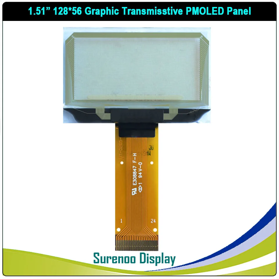 Реальный OLED-дисплей 1 51/1 54 &quot128*56 12856 12864 графическая прозрачная панель PMOLED