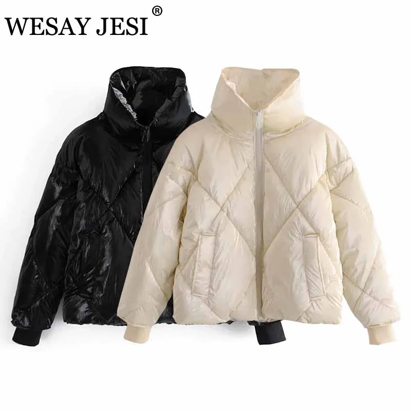 

WESAY JESI ZA зимнее женское пальто, утепленная Свободная куртка, уличная одежда, шикарная верхняя одежда, модная женская однотонная парка с длин...
