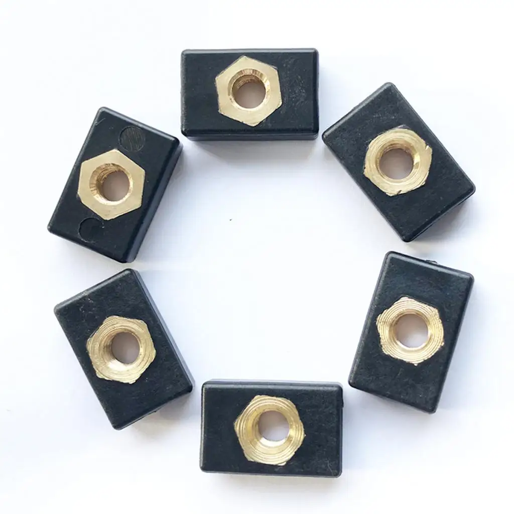 6 шт. медные гайки M6 нейлоновая фурнитура для Каяка лодки подвижная рейка|Гребные