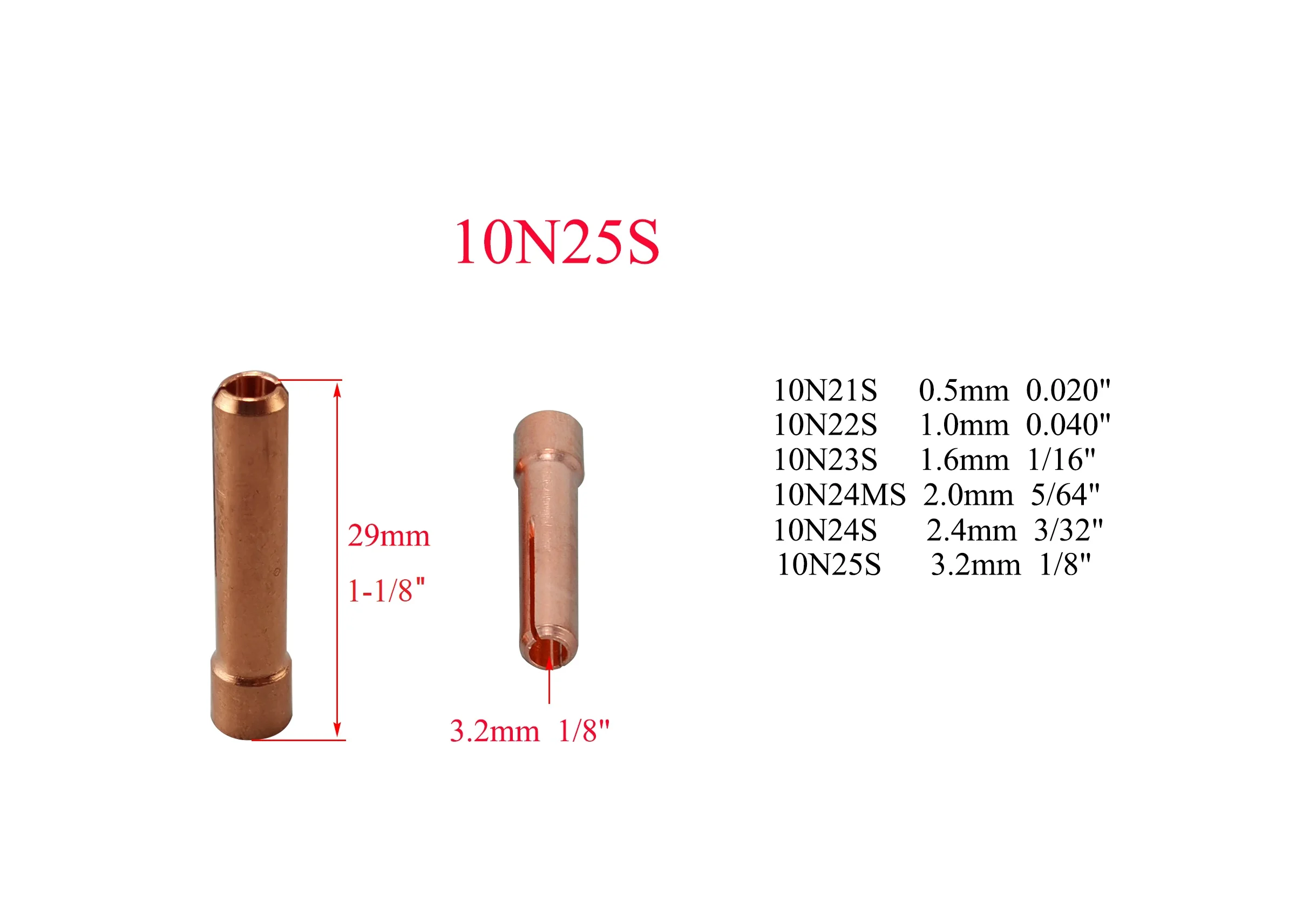 Короткие горелки для сварки TIG 0 5 мм (1 1 6 2 4 3 опционально) шт. подходит