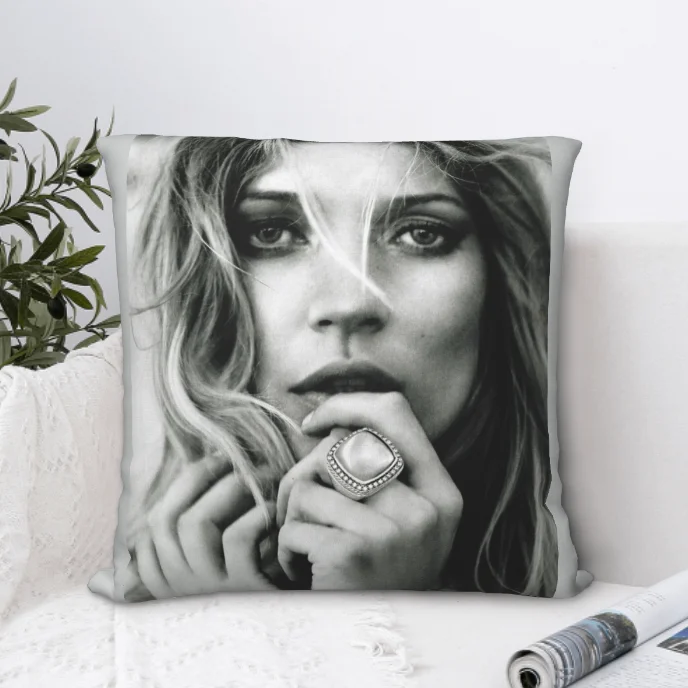 

Kate Moss Graphic Personality Print Decorative pillow cover for home sofa