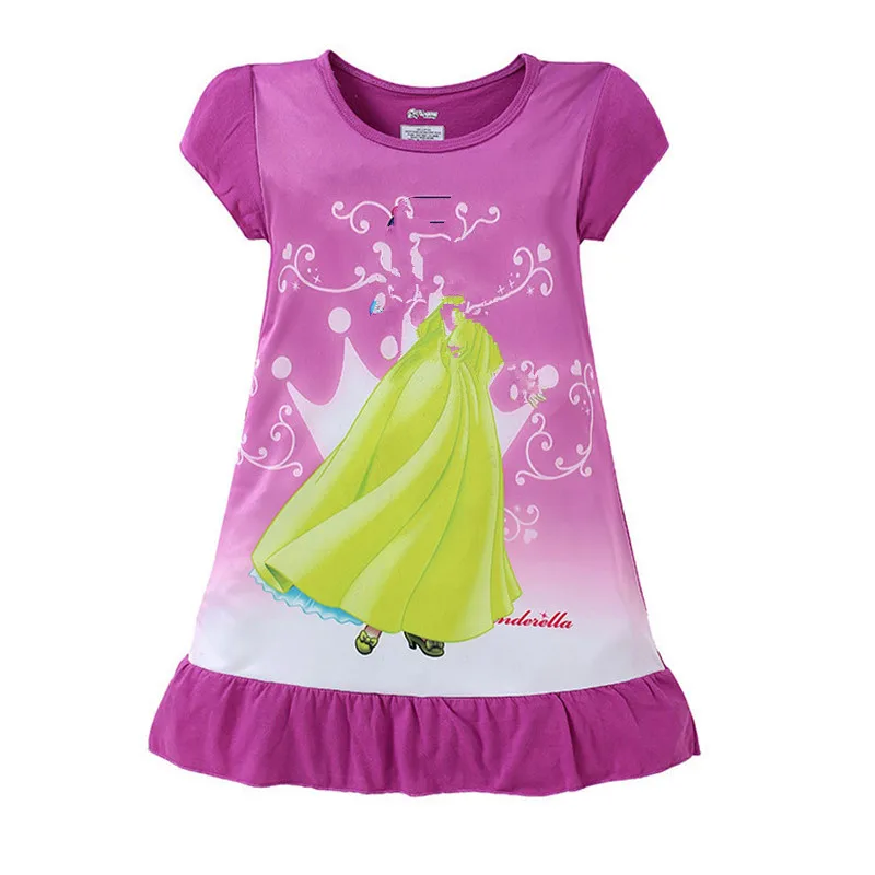 

Kids Girls Summer Dress Cratoon Unicorn Print Ctton Costume Baby Children Summer Clothes cosplay 3-9T