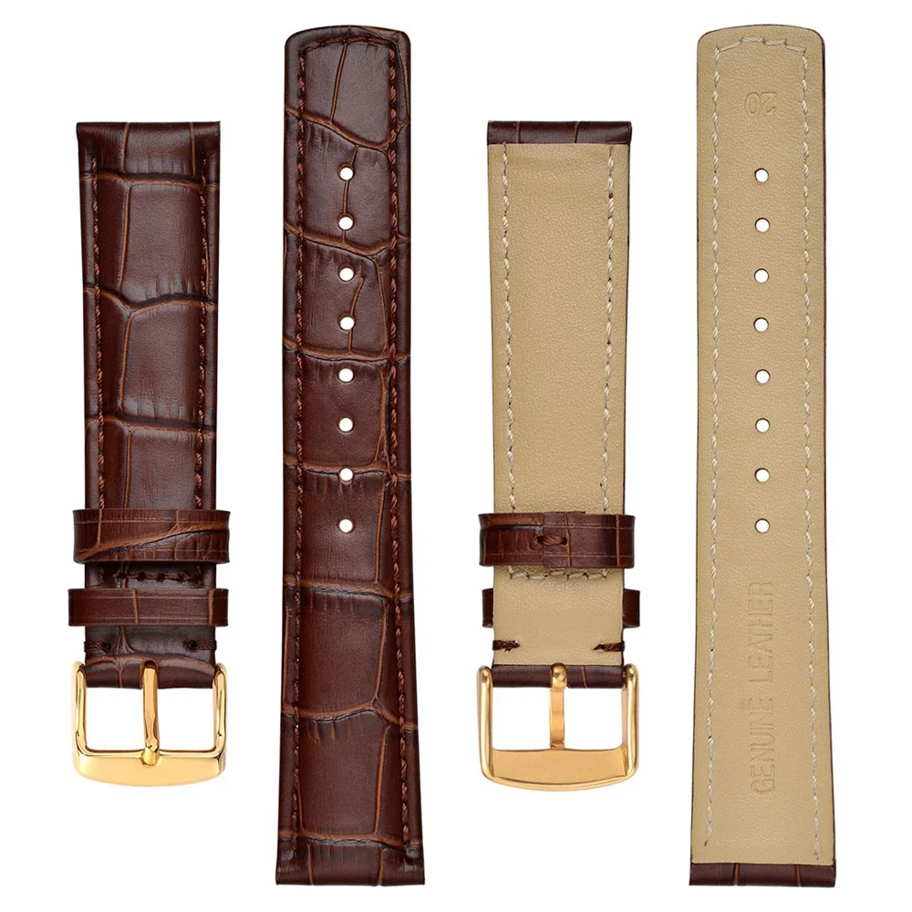 Ремешок для часов Anbeer из натуральной кожи мужчин и женщин люксовый деловой