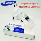 Зарядное устройство USB для Samsung Galaxy, 5 В, 2 А, настенный адаптер, кабель Micro Usb для S6, S7 Edge, A3, A5, A7 2016, NOTE 5, 4, 3, j1, j6 plus, j7, j5, j4, A10