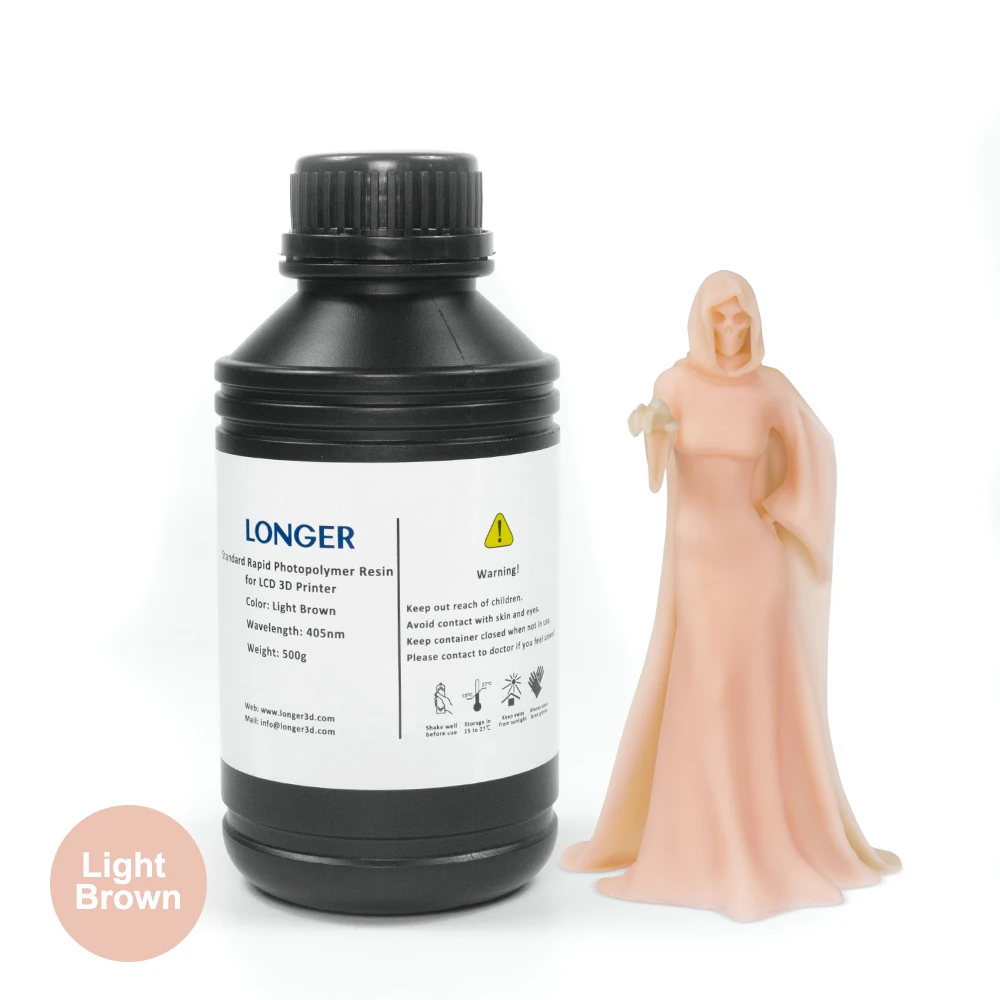 2/4 бутылок LONGER SLA UV 3D принтер Смола 500 г 405нм длина волны смолы белый серый черный