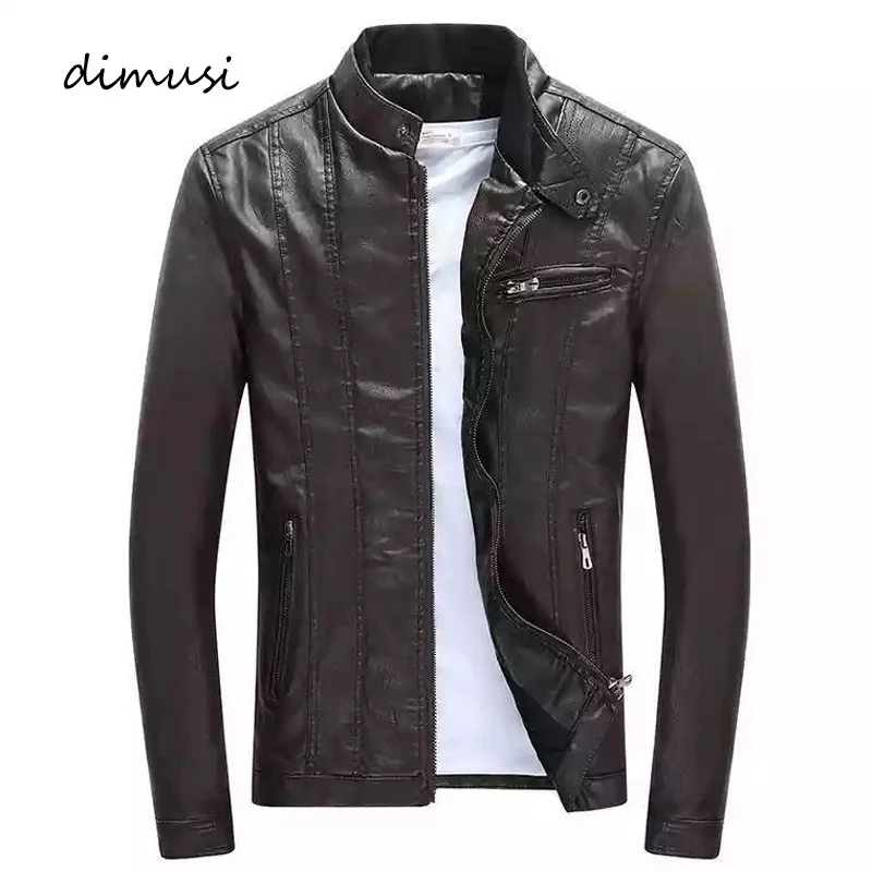 

DIMUSI Winter Mens PU Leather Jackets Male Warm Windbreaker Faux Coats Casual Man Motorcycle Biker Leather Jackets Clothing