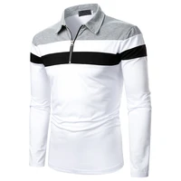 men polo men long short sleeve polo shirt zipper polo new clothing autumn streetwear casual fashion men tops