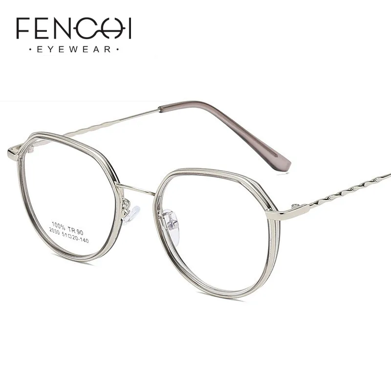 Очки компьютерные FENCHI TR90 для мужчин и женщин винтажные оптические круглые в